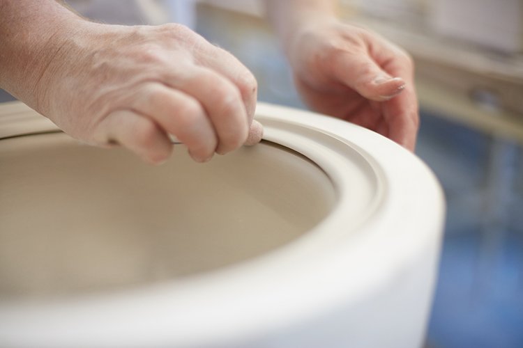Stap 4 Bone China vormen van de lampenkap